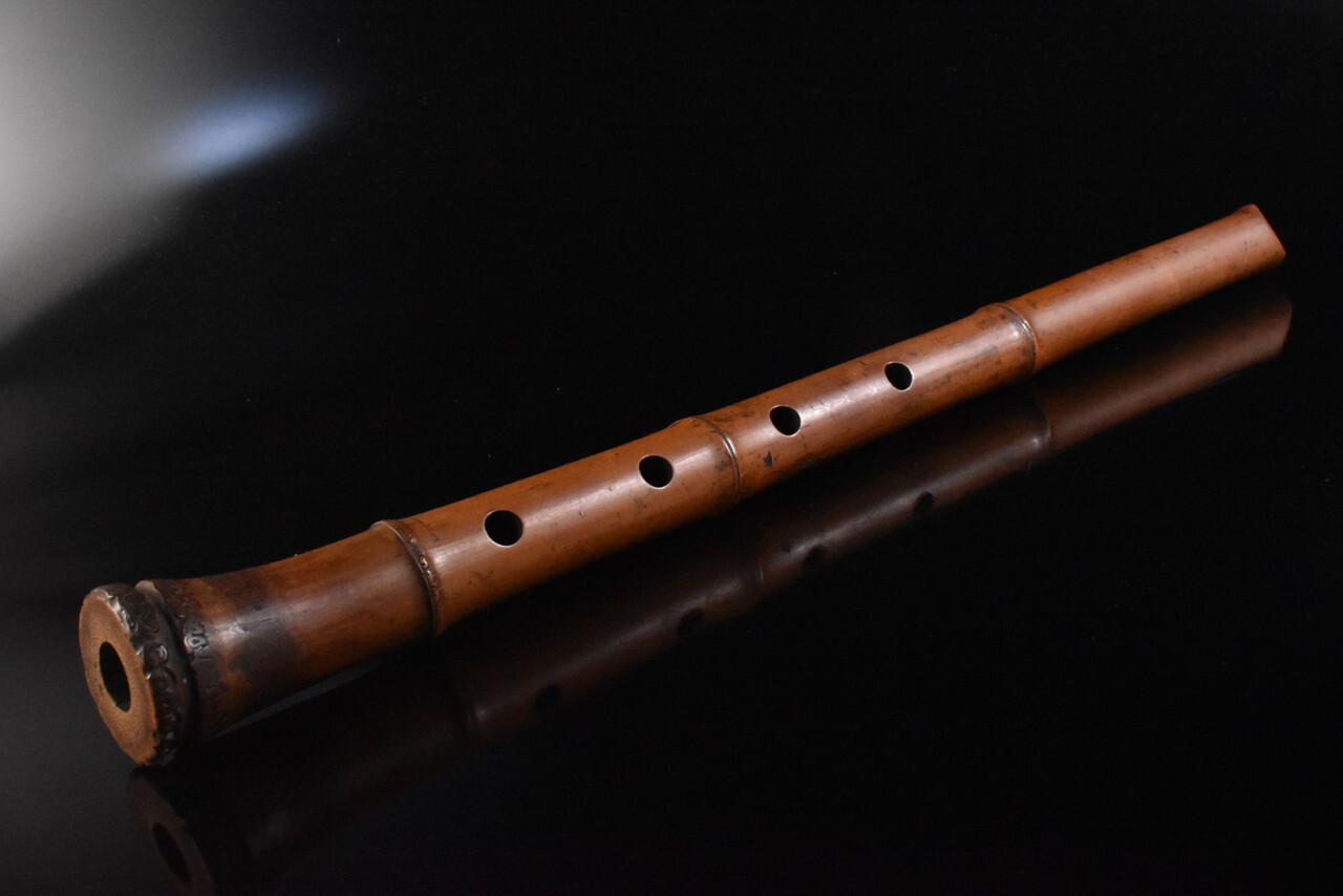 D2145 Japanese Wooden SHAKUHACHI/fiveholed bamboo flute called