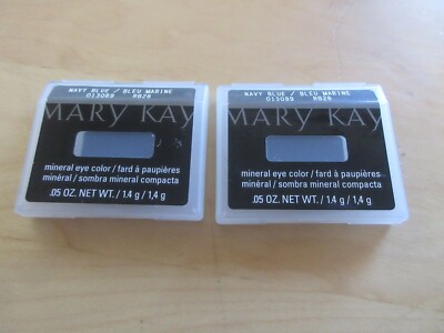 TWO New In Package Mary Kay Mineral Eye Color Navy Blue Full Size Fast Ship