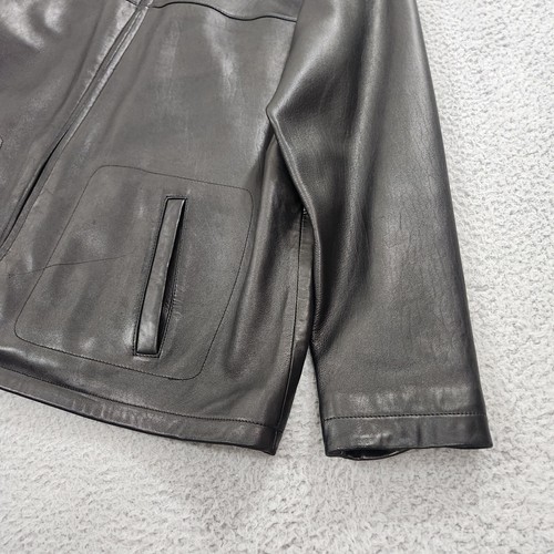 Apt 9 Genuine Lambskin Jacket Mens XL Black Zip Buttersoft Pockets Coat *Read* - Picture 7 of 21