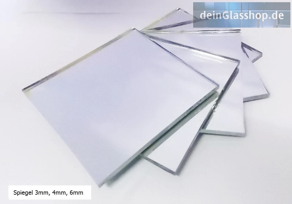 Spiegel auf Wunschmaß 3,4,6 mm Zuschnitt Badspiegel Spiegelfliesen Wandspiegel