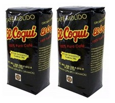 2 PACKS PUERTO RICO COFFEE-CAFE EL COQUI GROUND COFFEE BAG 14 oz. MEDIUM ROAST