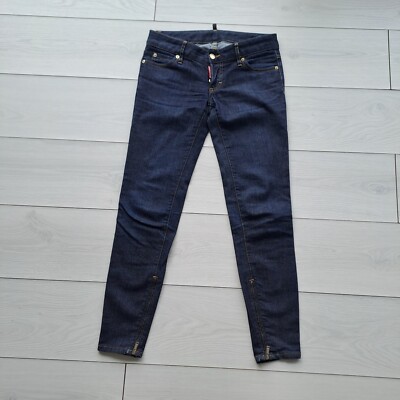 DSQUARED2 Women´s Dark Wash Slim Fit Low Rise Jeans Size IT 38 / US 2