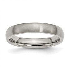 Titanium 4mm Brushed Band Ring