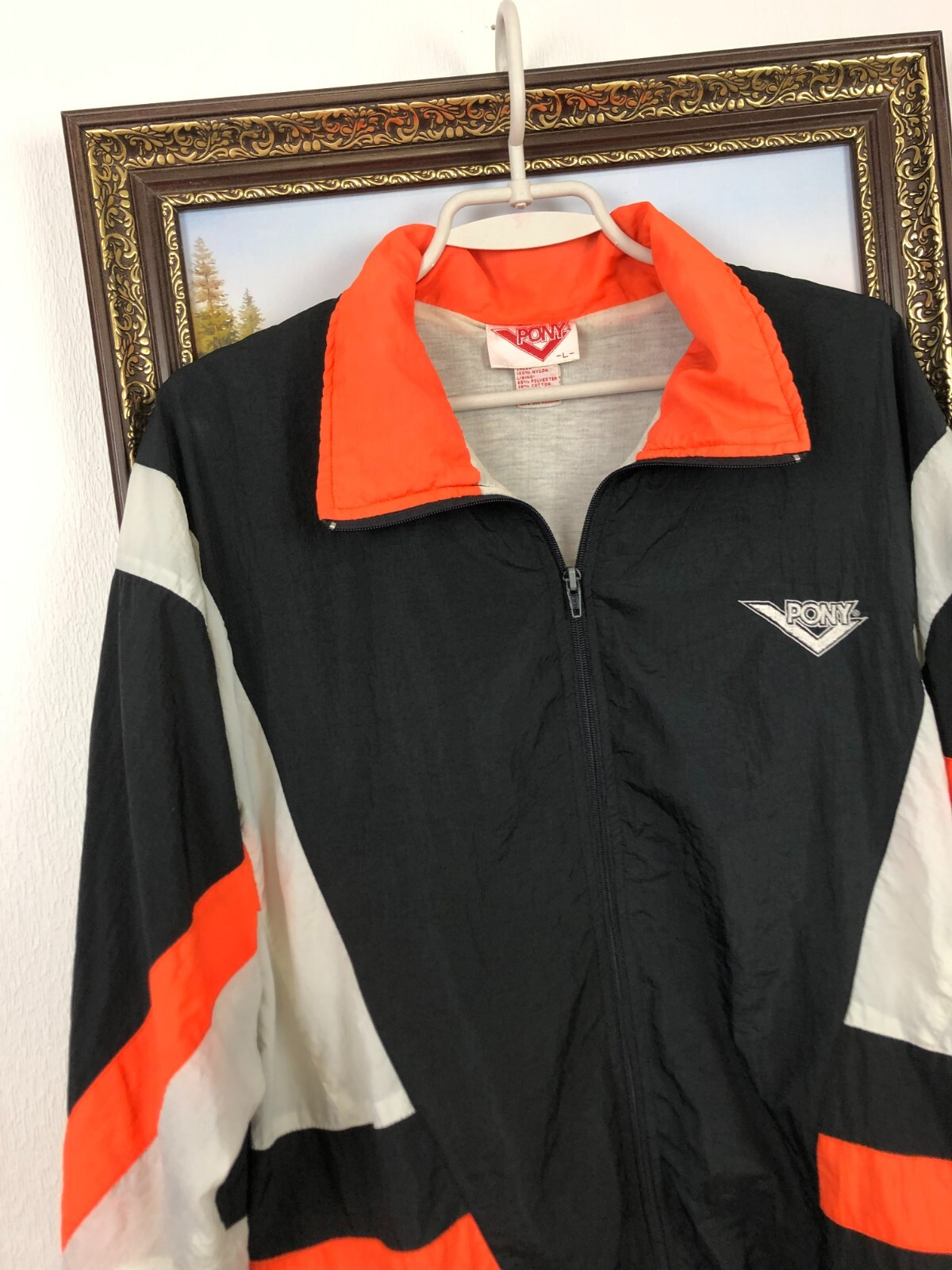 Giacca a vento vintage anni 90 Pony Dundee United calcio pista taglia L