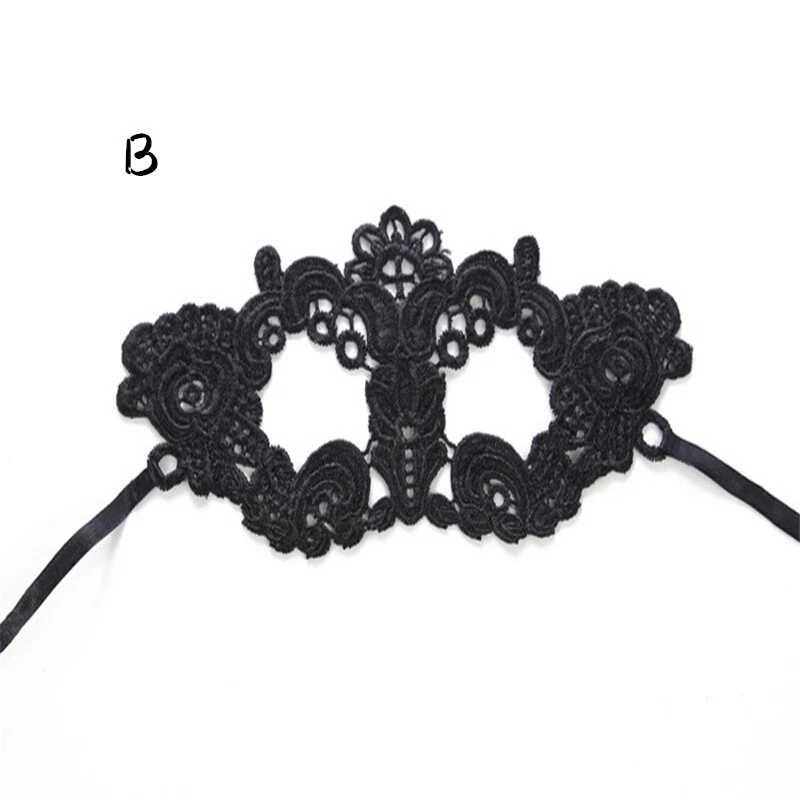 1X Black Lace Mask Sexy Masquerade Eye Face Eyemask Women Party Halloween AU - Image 4 of 4