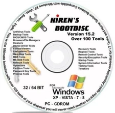 Hiren's Bootable CD 15.2, Repair Tools, Recovery, Virus Removal - Mulitboot DVD