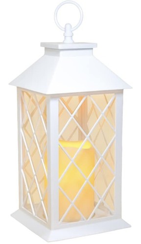 YAKii 13" Decorative Candle Lantern with LED Flameless Candle and Timer Plast... - Picture 2 of 6