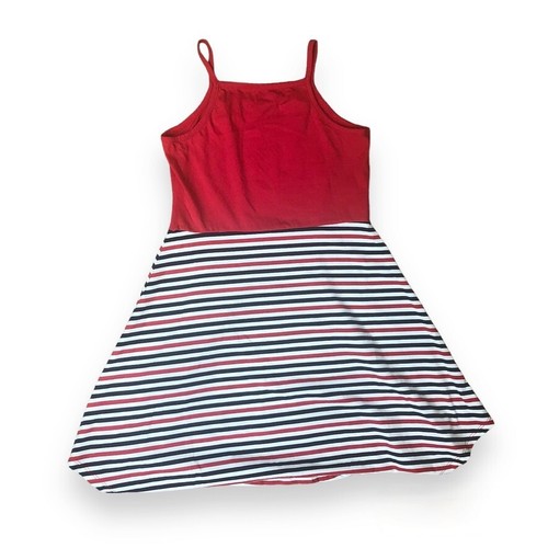 The Children’s Place Striped Skirt Sequin Heart American Flag Dress - Size: L - Picture 2 of 4