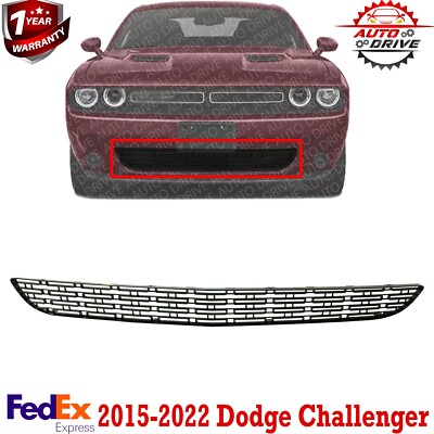 Front Bumper Lower Grille Textured Black For 2015-2022 Dodge Challenger