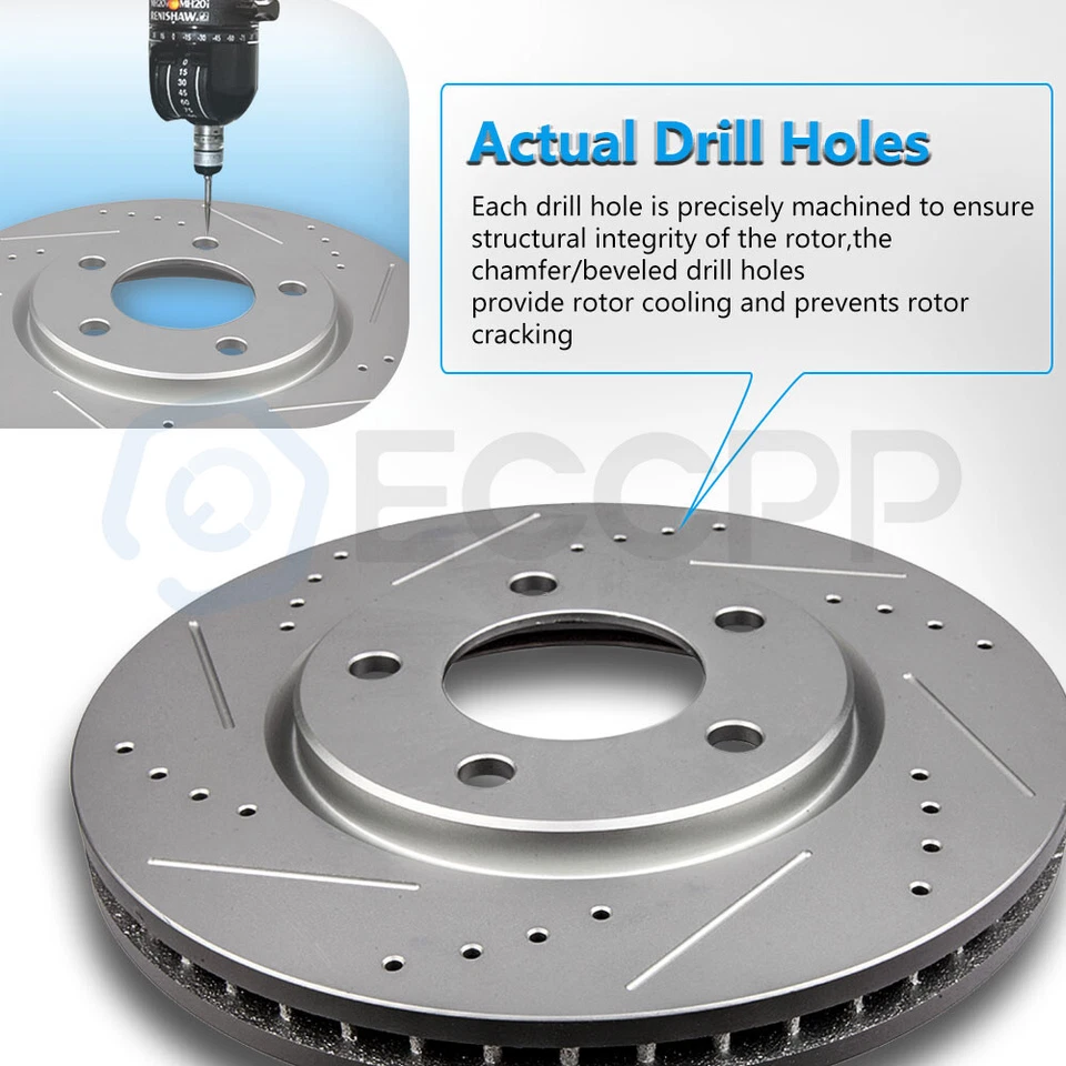 Rotores de discos de freno delanteros para Audi A6 1998-2005 Volkswagen Passat 1995-2001 Foto 4 de 4