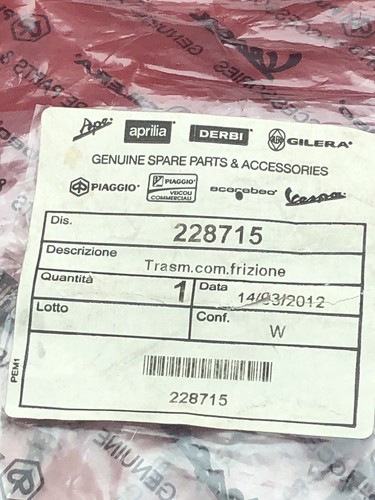 97-12 APE TM 703 Diesel 422cc NUEVO Genuino PIAGGIO Cable 228715 - Imagen 2 de 10
