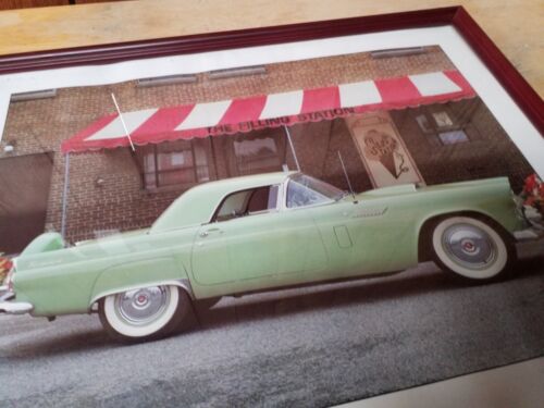 Portale litio USA incorniciato 85' pub. Stampa artistica 1956 Thunderbird Ford Ephemera 21x17 - Foto 3 di 18