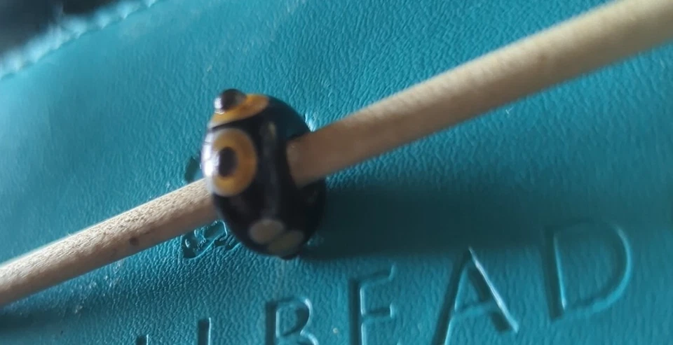 Vintage Original Authentic Trollbeads Brown 3D Rare Murano Bead Early 2000s PB02 - Image 2 of 4