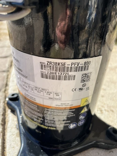 COPELAND SCROLL COMPRESSOR model # ZR38K5E - PFV -800  Year 2023