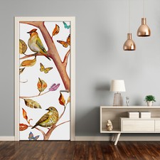 Removable Home Door Wall Sticker Self Adhesive Animals Birds butterflies leaves