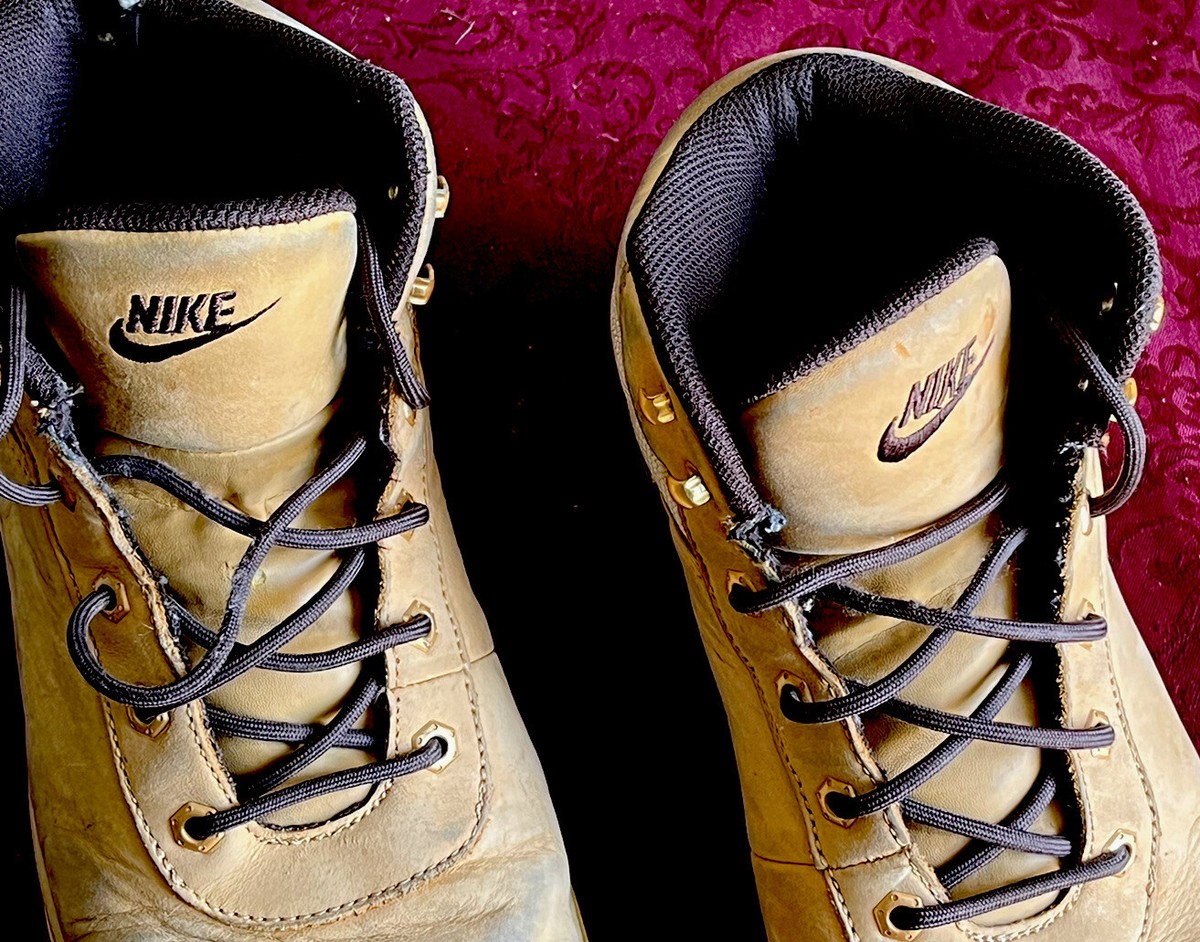 Nike Mens ACG 333667-721 Tan Leather Waterproof Hiking Boots Size