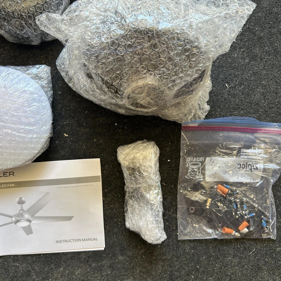 Kichler Lighting Kapono 52" LED Ceiling Fan with White Lens, Satin Black - Image 4 of 4