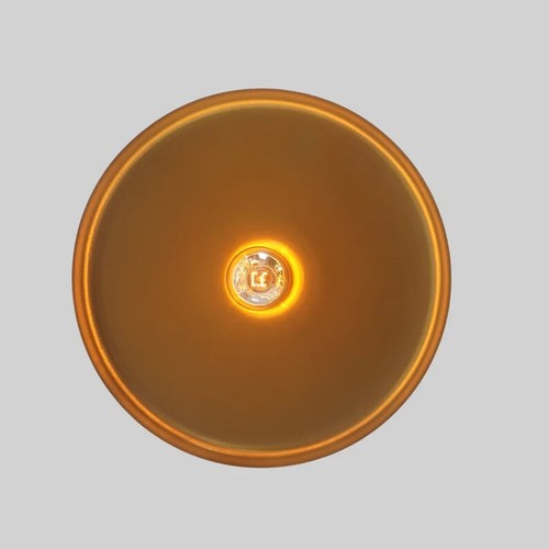 Stilnovo Style Single Bare Bulb Brass Ceiling Pendant Light Fixture 23"D - Picture 5 of 8