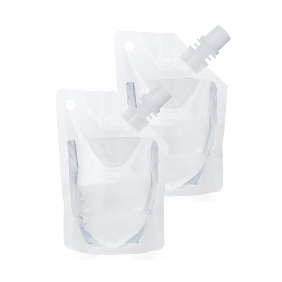 50PCS Clear Spout Stand Up Drink Pouch Juice Liquid Wine Packaging Bag 1.75-17OZ - Image 4 of 4