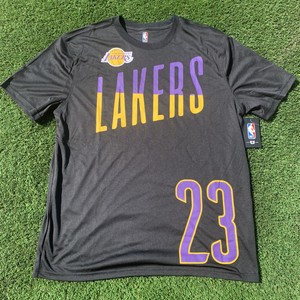 lakers black warm up shirt