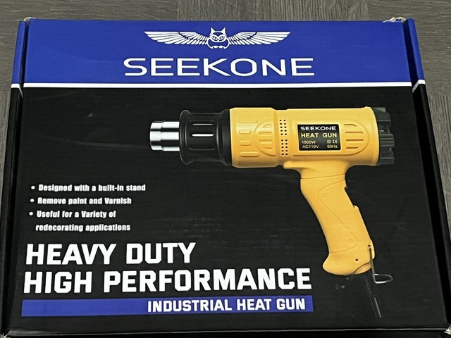 SEEKONE Heat Gun 1800W Heavy Duty Heat Gun Variable Temperature Control SEEKONE Heat Gun 1800W Heavy Duty Heat Gun Variable Temperature Control