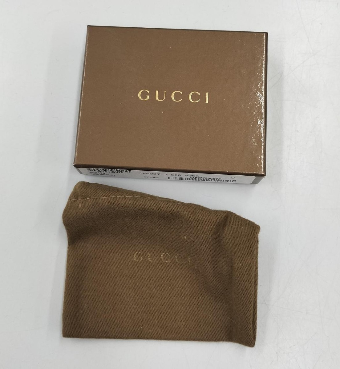 Authentic GUCCI Money Clip G Logo Motif Metal Gold with BOX