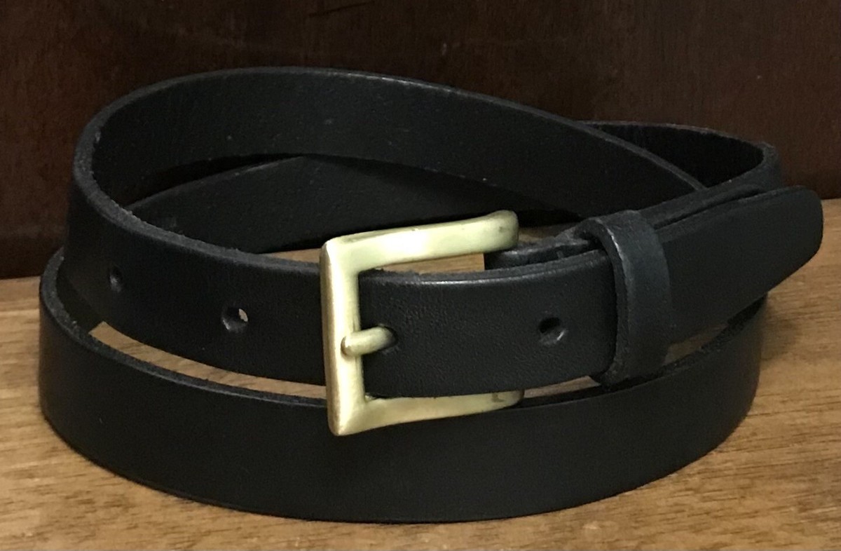 Liz Claiborne Top Grain Black Leather Belt Sz M 3/4”Wide