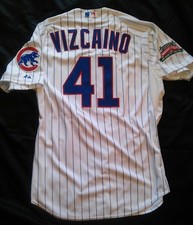 2014 Chicago Cubs Jersey Game Worn Used Arodys Vizcaino Majestic Wrigley Patch