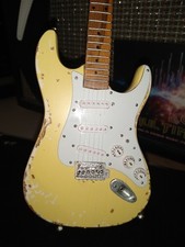 YNGWIE MALMSTEEN - "Play Loud" Fender Strat 1:4 Scale Replica Guitar ~Axe Heaven