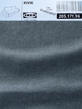Ikea KIVIK Bezug für 3er Sofa Gunnared blau 205.171.96 NEU Wechselbezug