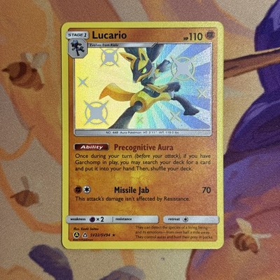 Pokémon TCG Lucario SV22/SV94 Hidden Fates Shiny Vault Holo Rare