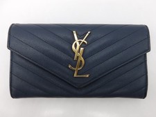 Saint Laurent 蓝色皮革钱包女| eBay