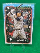 2024 Topps Holiday Baseball Everson Pereira #H186 RC New York Yankees