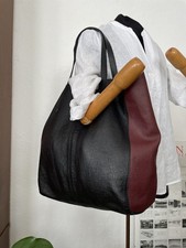Tasche aus Leder / lässiger Stil/ schwarz-li...