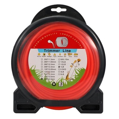 .155''(4.0mm) 1 Lb Square String Trimmer line 78 Feet/24 Meters Durable Red