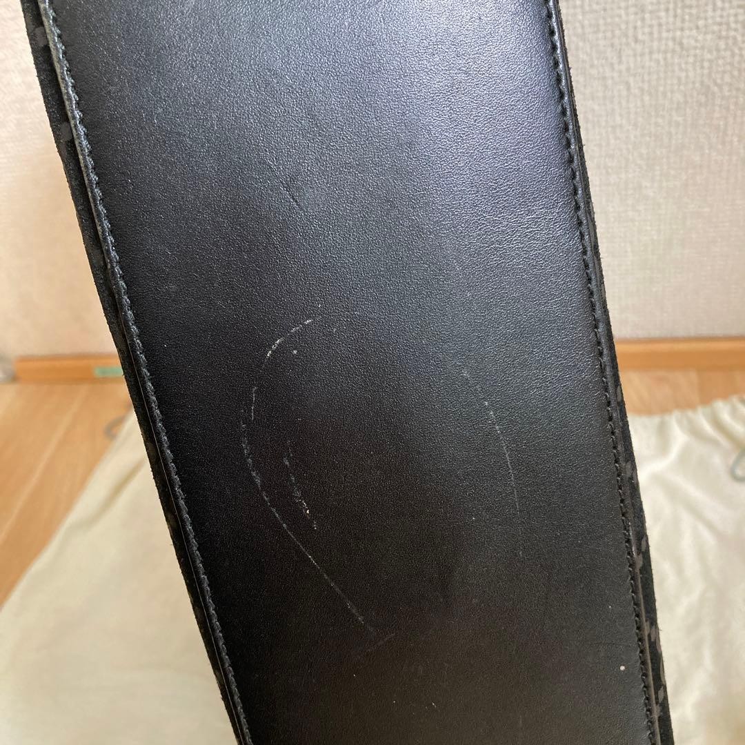 Gucci Tote Bag Black Suede Large Capacity Vintage Authentic thumbnail 6