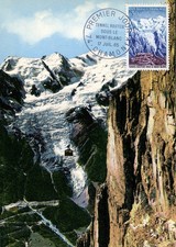 Carte Maximum - Tunnel routier sous le Mont--Blanc - Chamonix le 17 juillet 1965