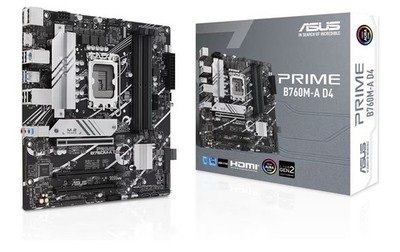 Asus Prime B760m-a D4csm Intel B760 LGA 1700 Matx Commercial Csm Motherboard A1
