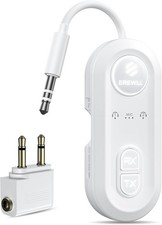 Upgraded Bluetooth 5.4 Transmitter Receiver, Airplane Adapter White