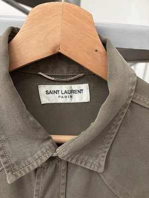 Saint Laurent Paris Men's Button Up Western Shirt, Hedi Slimane x