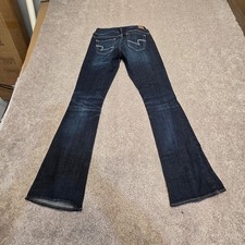 vtg 00s grunge streetwear Flare American Eagle Artist Stretch Bootcut Jeans sz 2