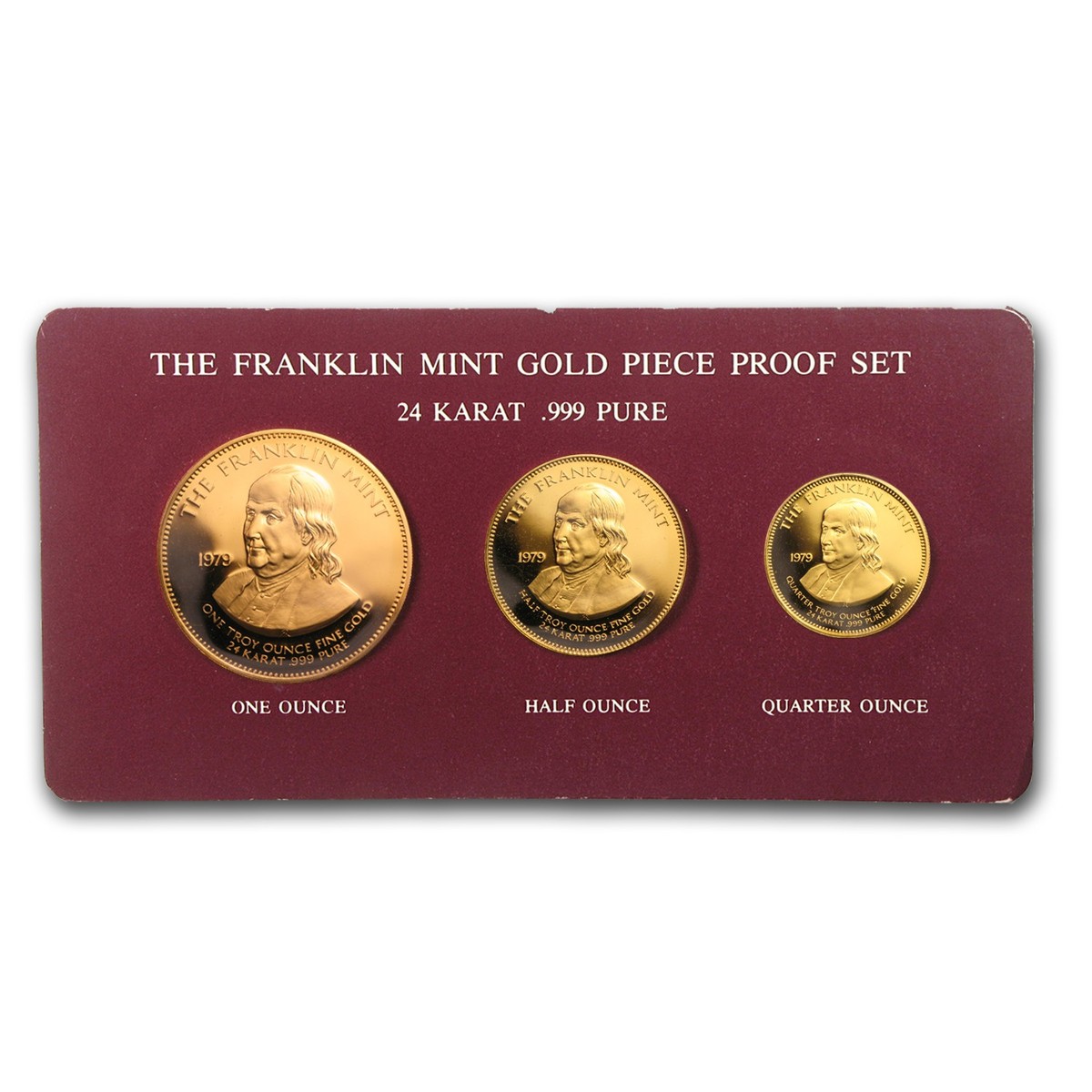 1979 3-Piece Gold Proof Franklin Mint Set (Ben Franklin) | eBay
