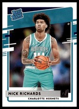2020-21 Donruss Rated Rookies Nick Richards Rookie Charlotte Hornets #222