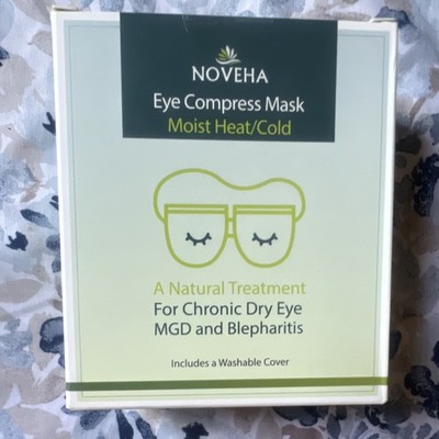 NOVEHA Eye Compress Mask Moist Heat Cold Dry Eye MGDBlepharitis Washable New Box