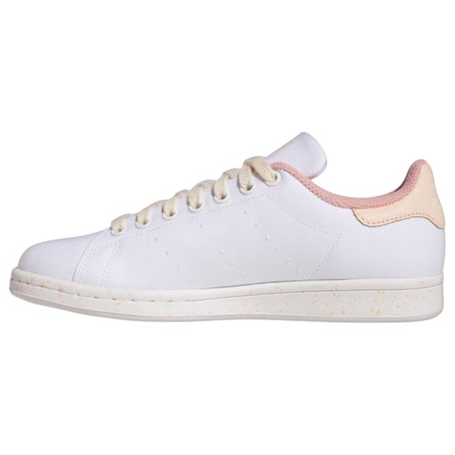 Womens Adidas Stan Smith Originals Sneakers White/Pink Tint Shoes - Picture 2 of 9
