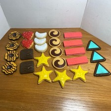 Learning Resources Pretend Play Food Shapes Sorting Iced Realistic Cookies Lot