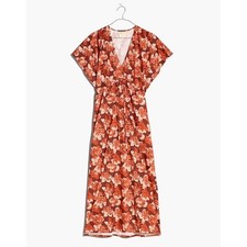 Madewell x Reistor Floral Maxi Dress – Size M – Rust/Blush Floral – Drawstring