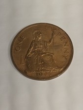 1945 Great Britain One 1 Penny - British Coin - King George VI - Bronze