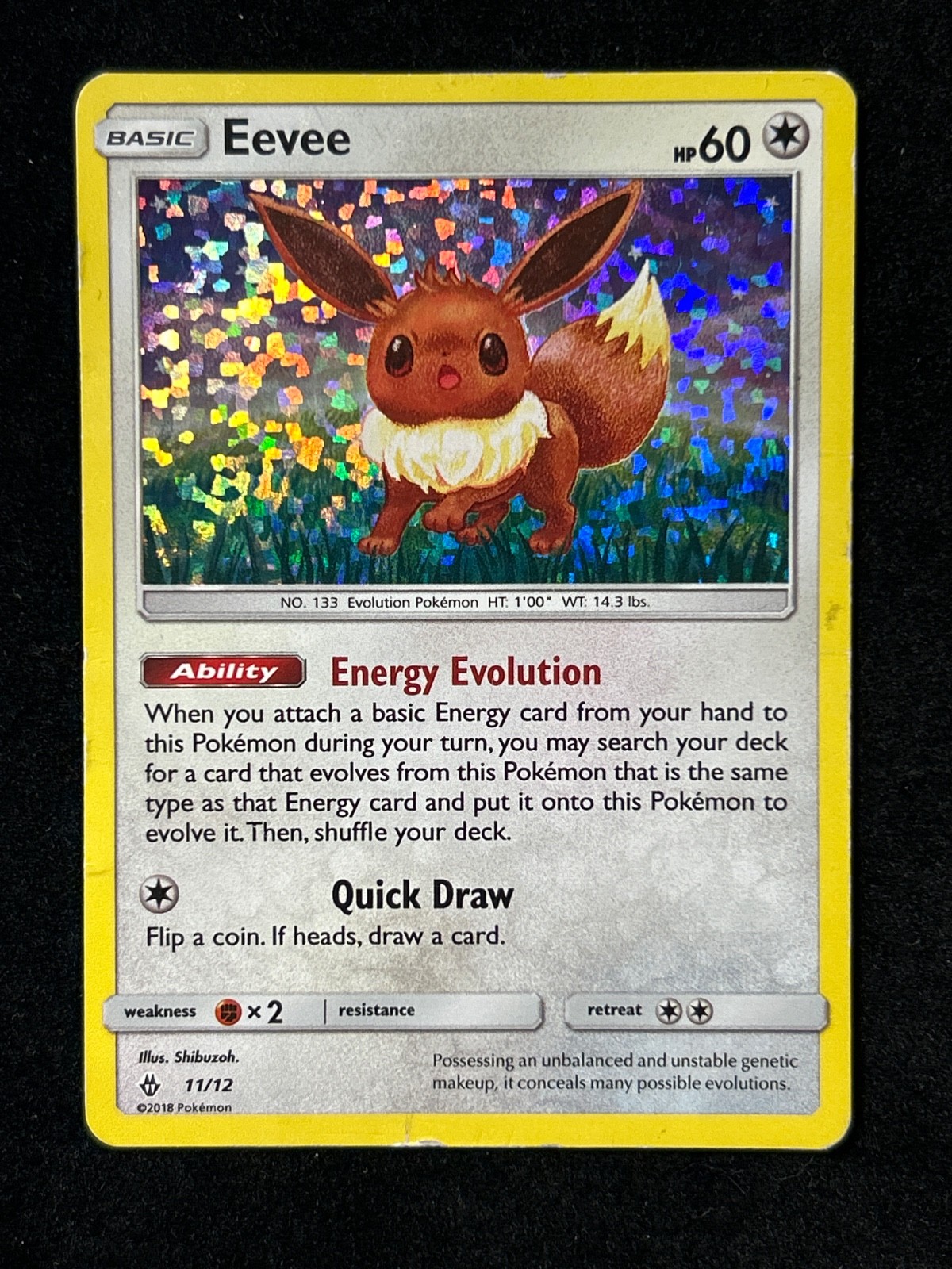 Eevee - 11/12 Promo Holo McDonald's Promos 2018- HP
