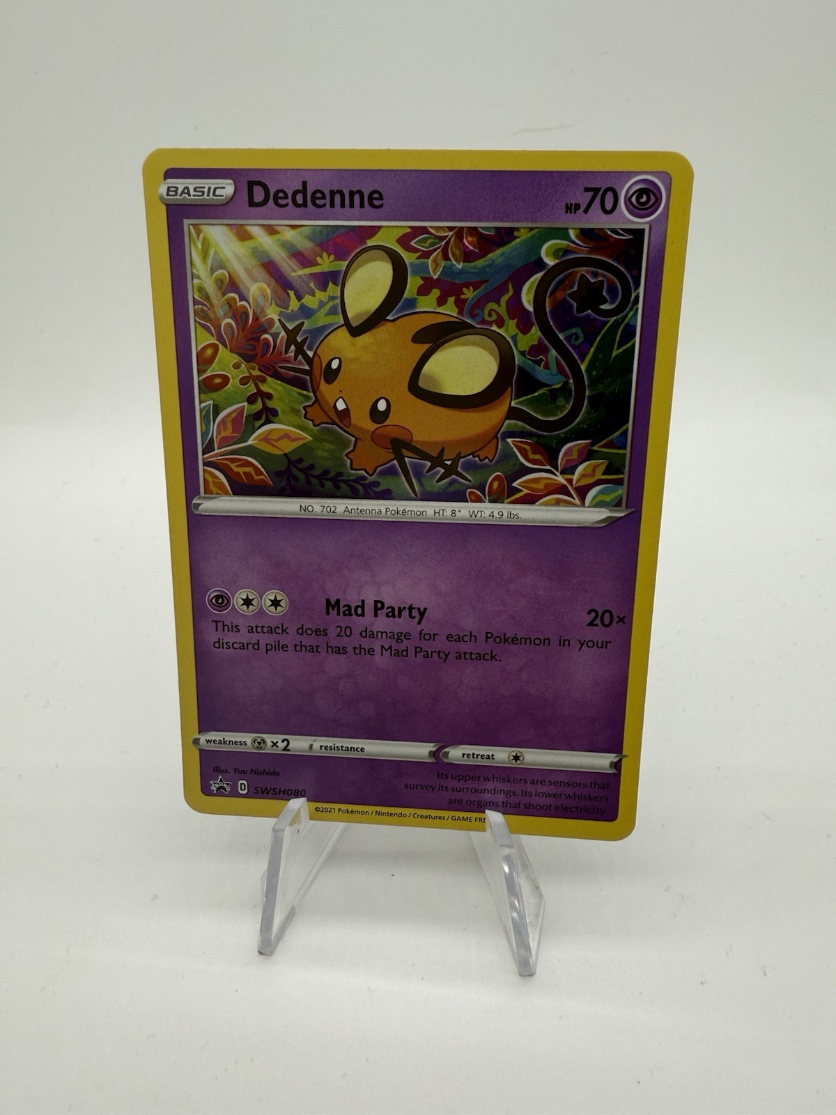 POKEMON DEDENNE SWSH080 HOLO RARE NM